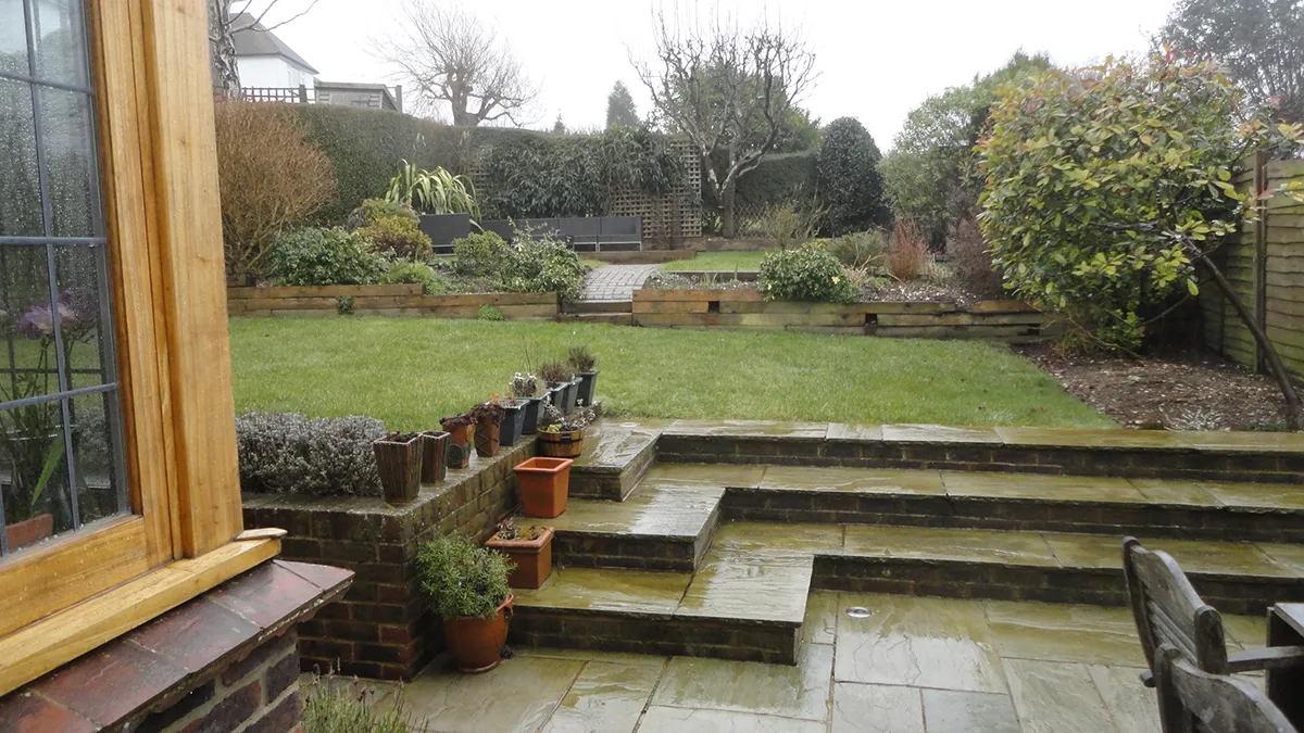 Garden before image