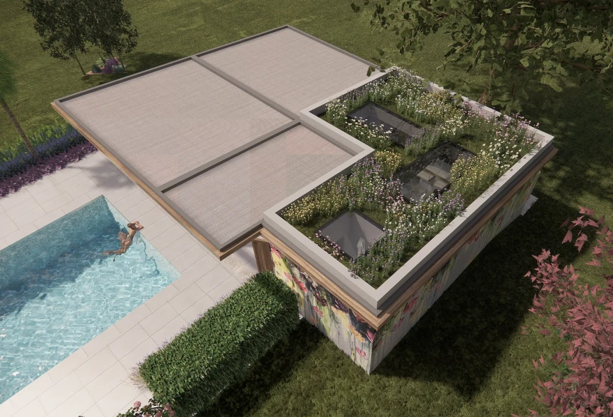 Chic Poolside Room garden image 3