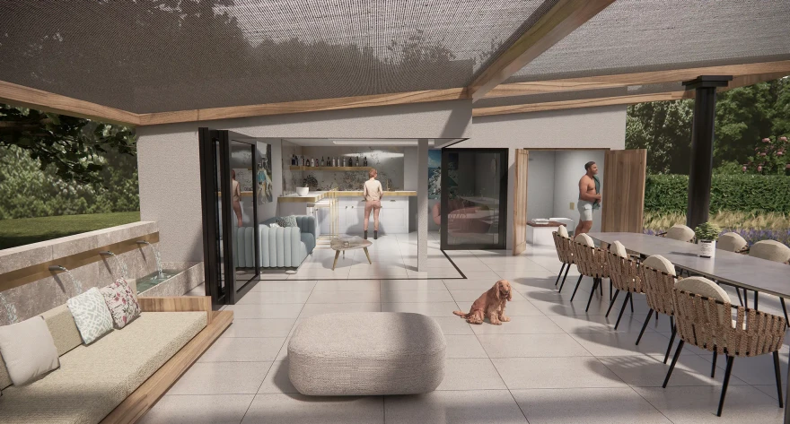 Chic Poolside Room garden image 4