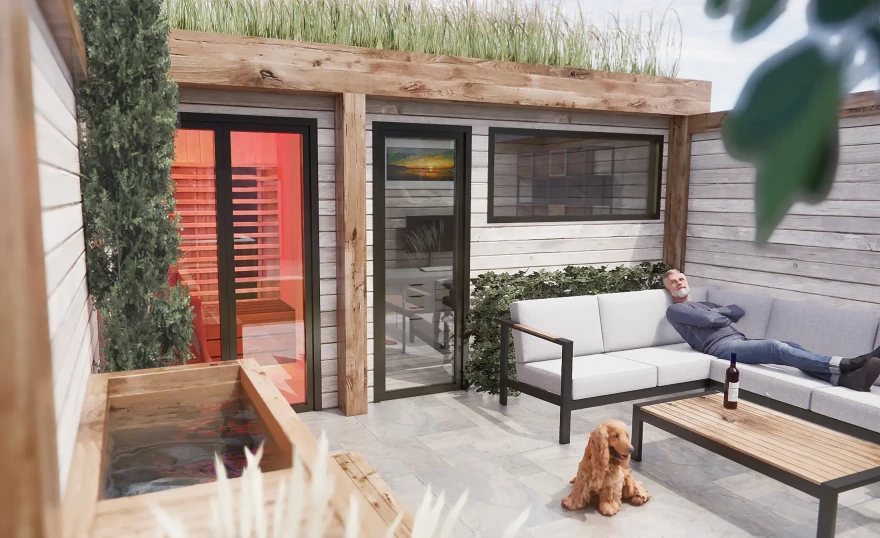 Naturalistic Style Garden Office & Sauna garden image 2