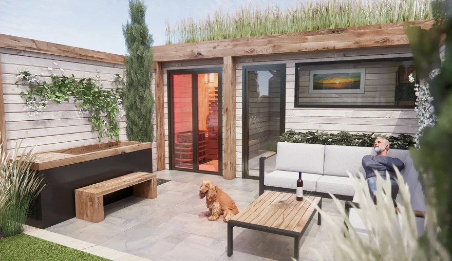 Naturalistic Style Garden Office & Sauna garden image 3
